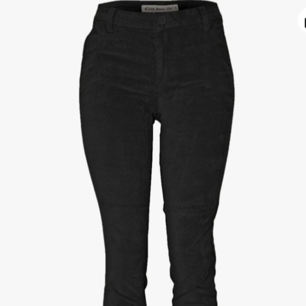 Black Velveteen Skinny Jeans High Rise Stretch Back To School EUC